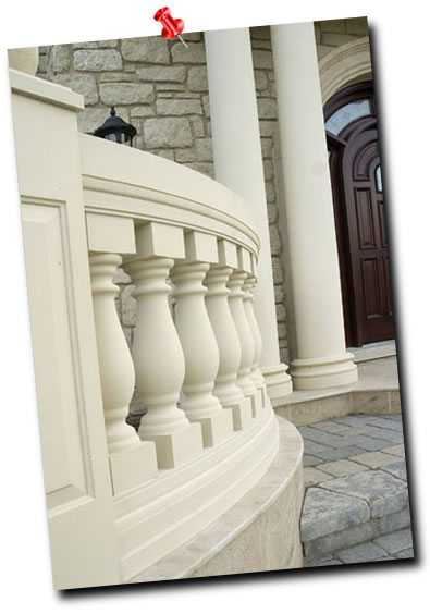 A beautiful curved balustrade.