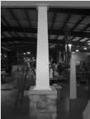 Installation of Poly-Classic Craftsman column