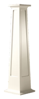 Square Tapered Column Recessed Panels Standard Cap and Base available from CheapColumn.com Price $269