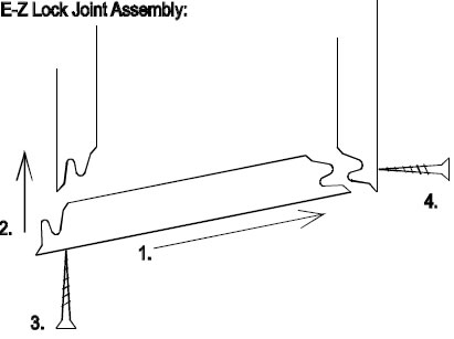 Diagram showing how to assemble PVC column wraps.