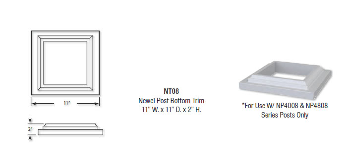 Architectural Augmentations Polyurethane Newel Post Bottom Trim Price $18