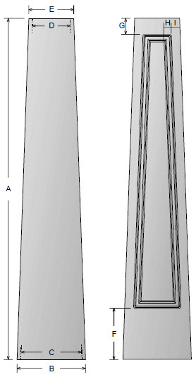 Standard cap and base for non-tapered craftsman columns