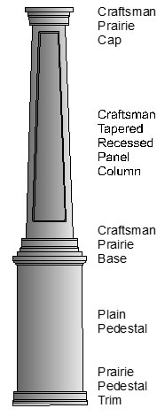 Square Tapered Column on Pedestal available from CheapColumn.com