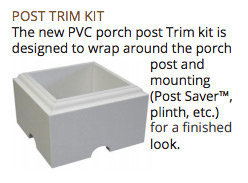 Trim kit to be used with pine porch post.