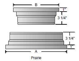 Prairie Cap and Base for Square PVC Column Wrap