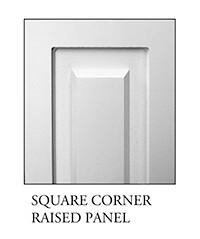 Example of square corner raised panel for square, tapered Craftsman columns