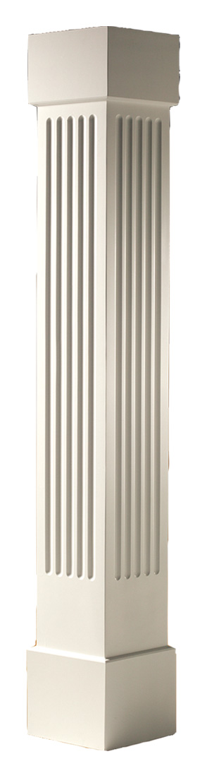 Photo of PVC Square Non-Tapered Craftsmman Fluted Column