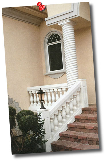 RoyalCast Rope Twist Column Installed Front Porch